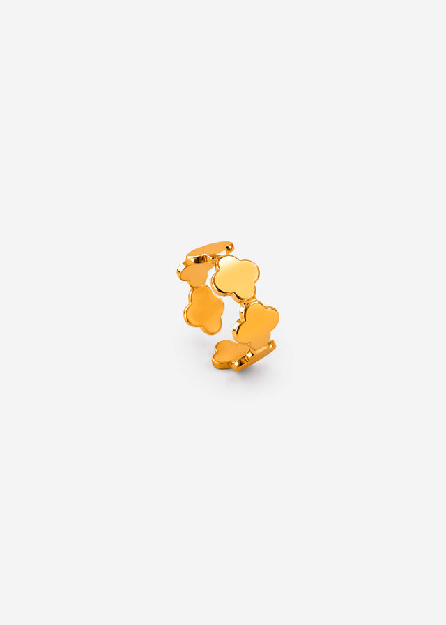 Cloverleaf statement ring - gold
