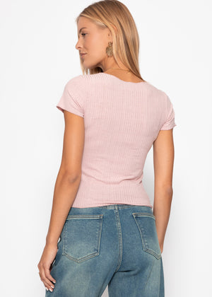 Crop-Shirt, rosa