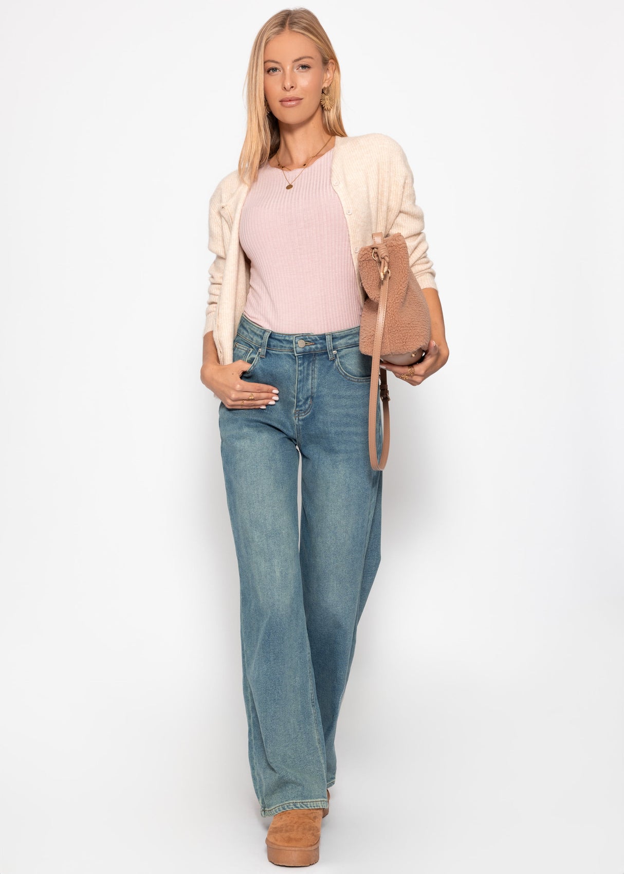 Crop-Shirt, rosa
