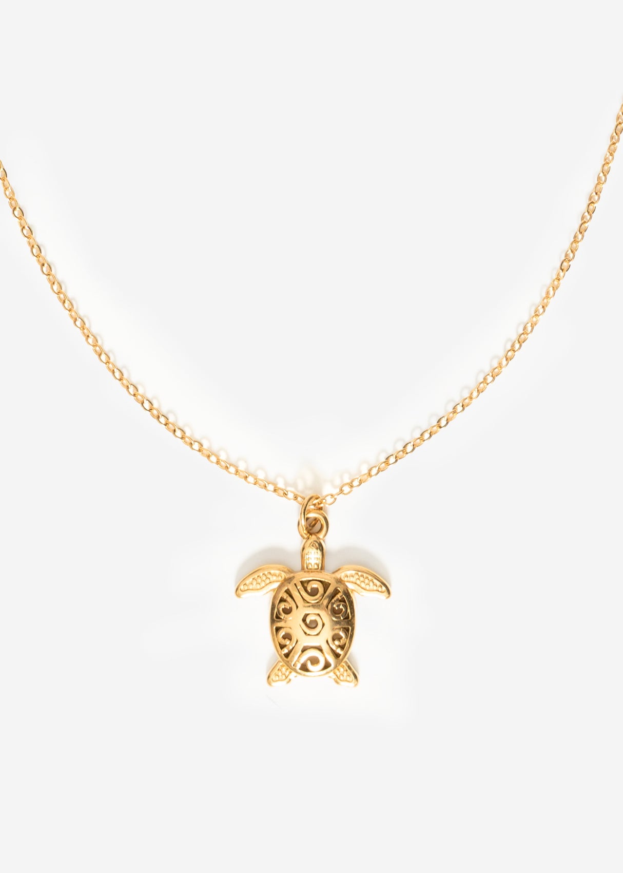 Halskette mit Schildkröte - gold