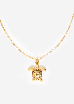 Halskette mit Schildkröte - gold