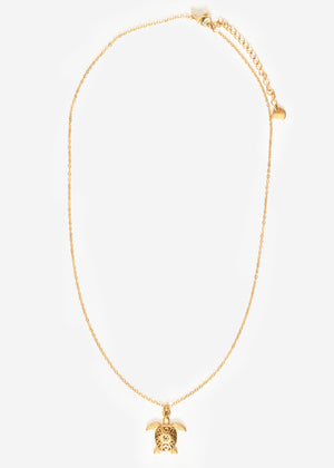 Halskette mit Schildkröte - gold