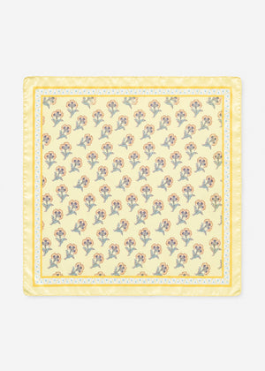 Halstuch mit Blümchen-Print - gelb