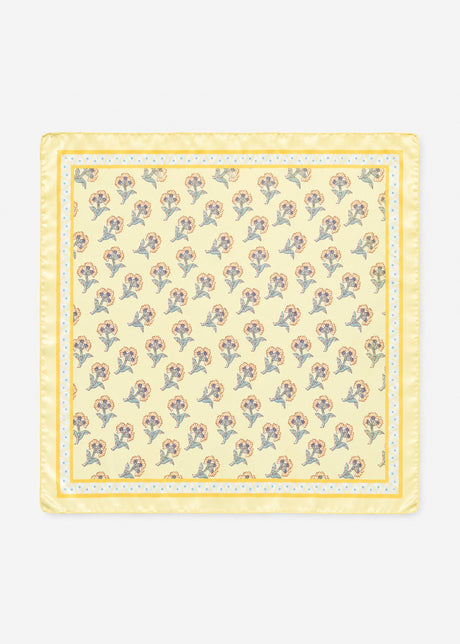 Halstuch mit Blümchen-Print - gelb von SASSYCLASSY