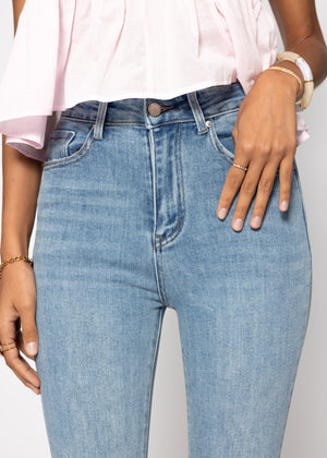 Highwaist Skinny Jeans - hellblau