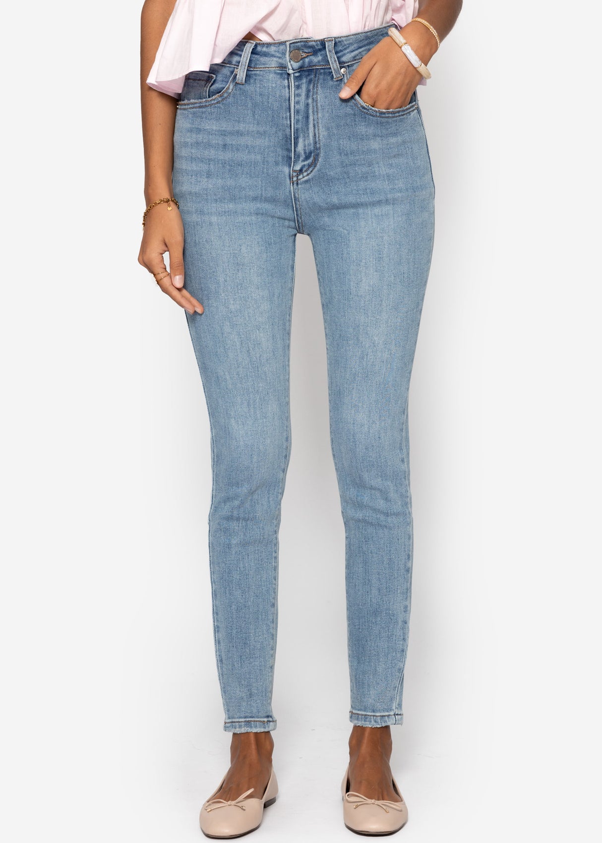 Highwaist Skinny Jeans - hellblau