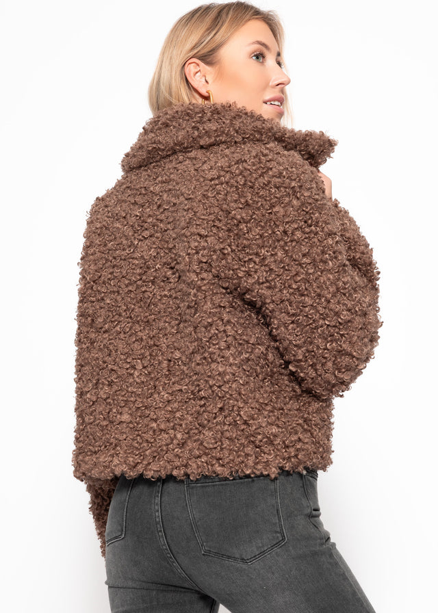 Teddy fleece jacket - brown