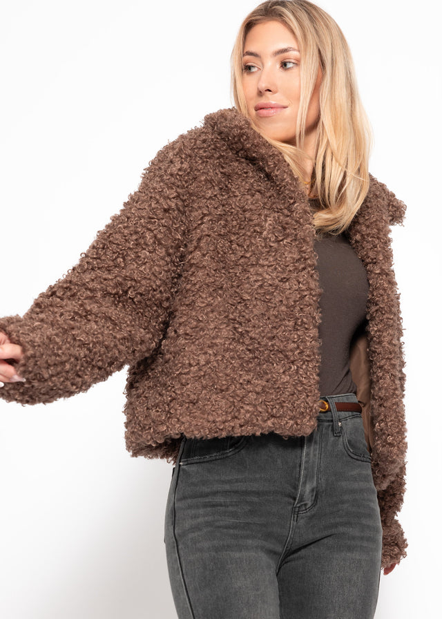 Teddy fleece jacket - brown
