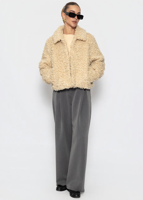 Teddy fleece jacket - off-white