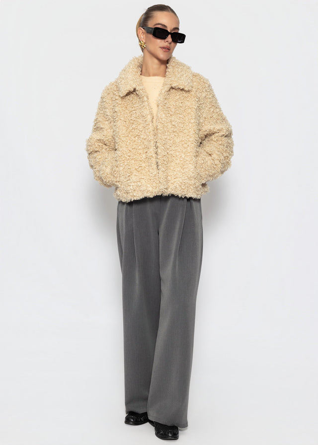 Teddy fleece jacket - off-white