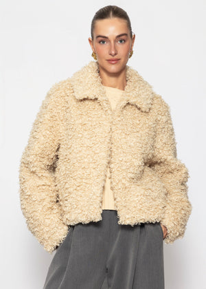Teddy fleece jacket - off-white