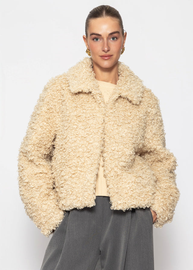 Teddy fleece jacket - off-white