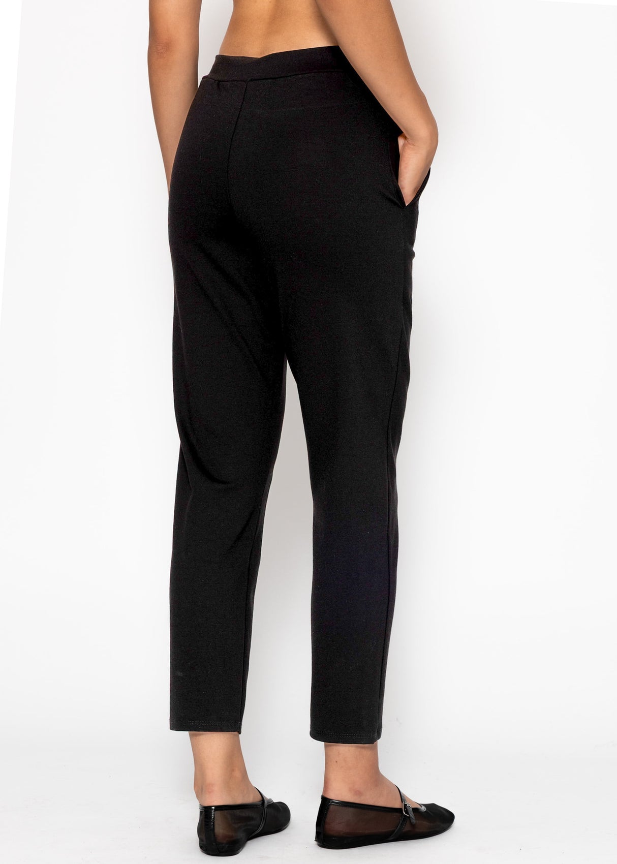 Jersey Chinos, schwarz