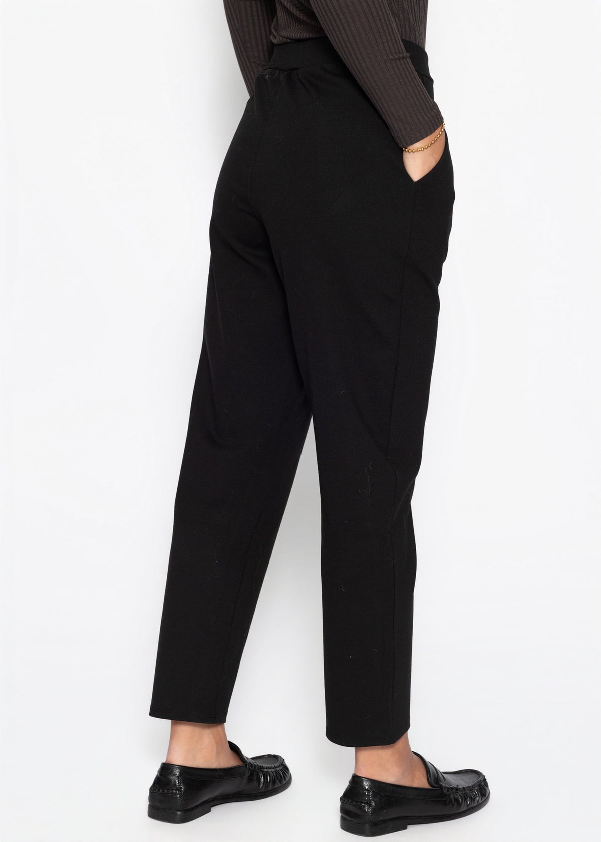 Jersey Chinos - schwarz