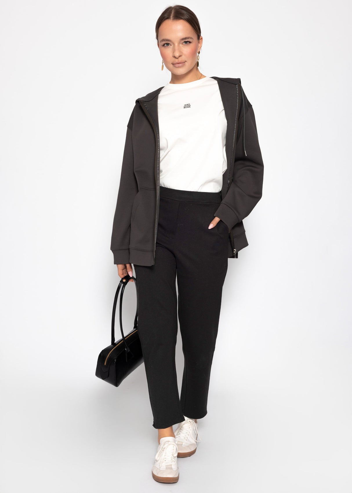 Jersey chinos, black