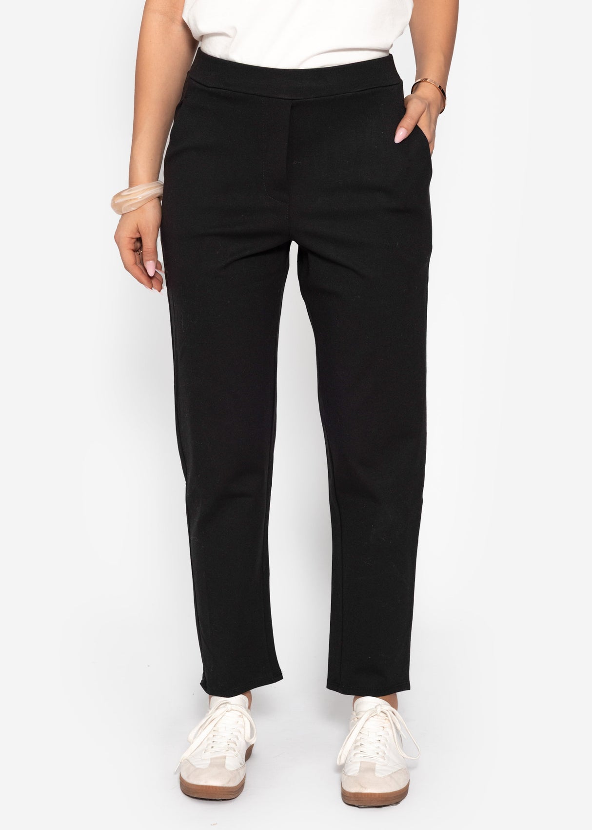 Jersey chinos, black