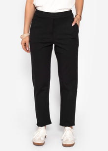 Jersey chinos, black