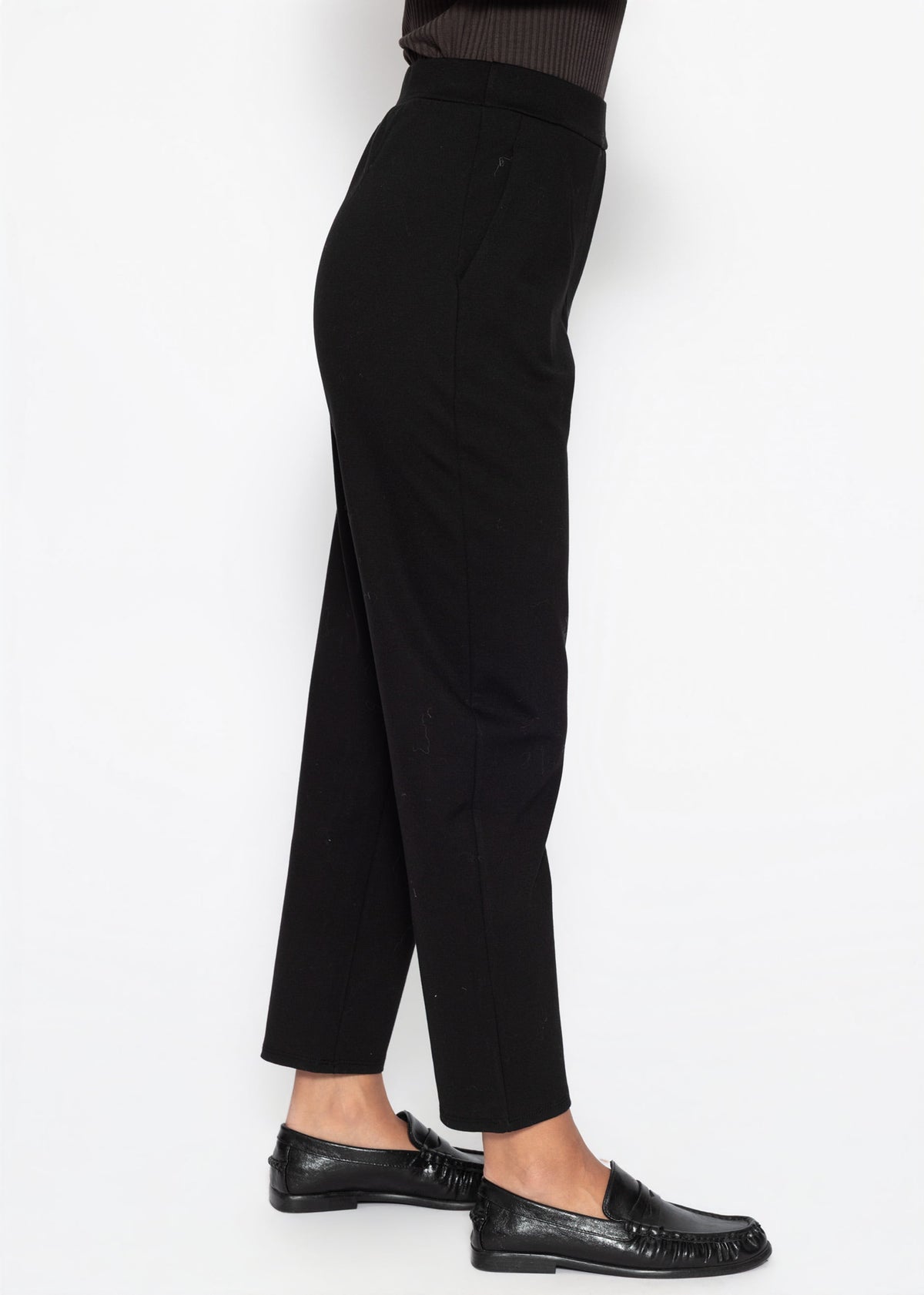 Jersey Chinos - schwarz