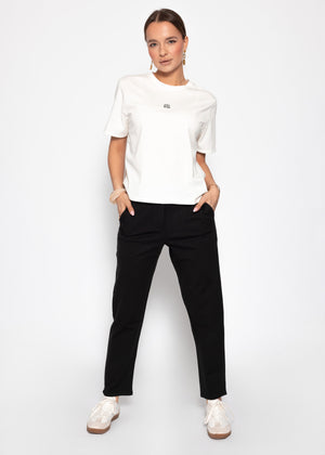 Jersey chinos, black