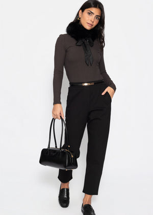 Jersey chinos, black