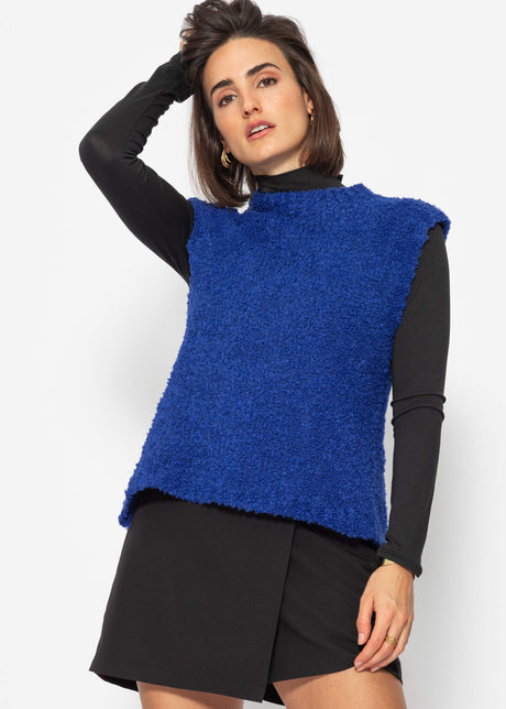 Lässiger Strick Pullunder - kobaltblau von SASSYCLASSY