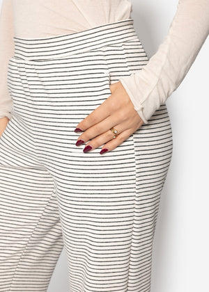 Loungewear trousers with stripes - offwhite