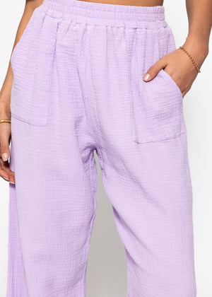 Muslin pants - lilac