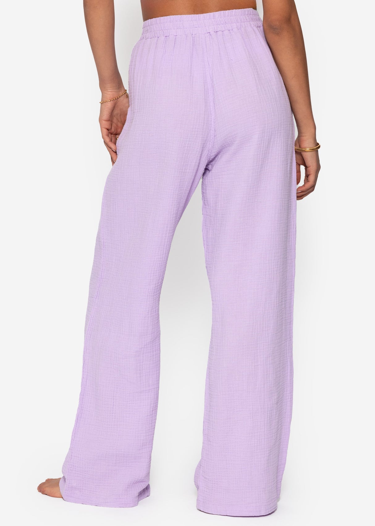 Muslin pants - lilac
