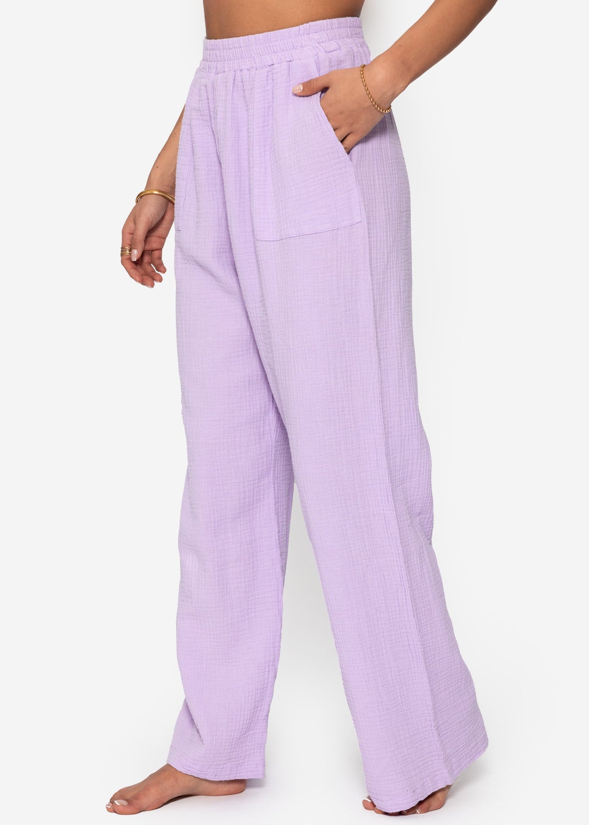 Muslin pants - lilac