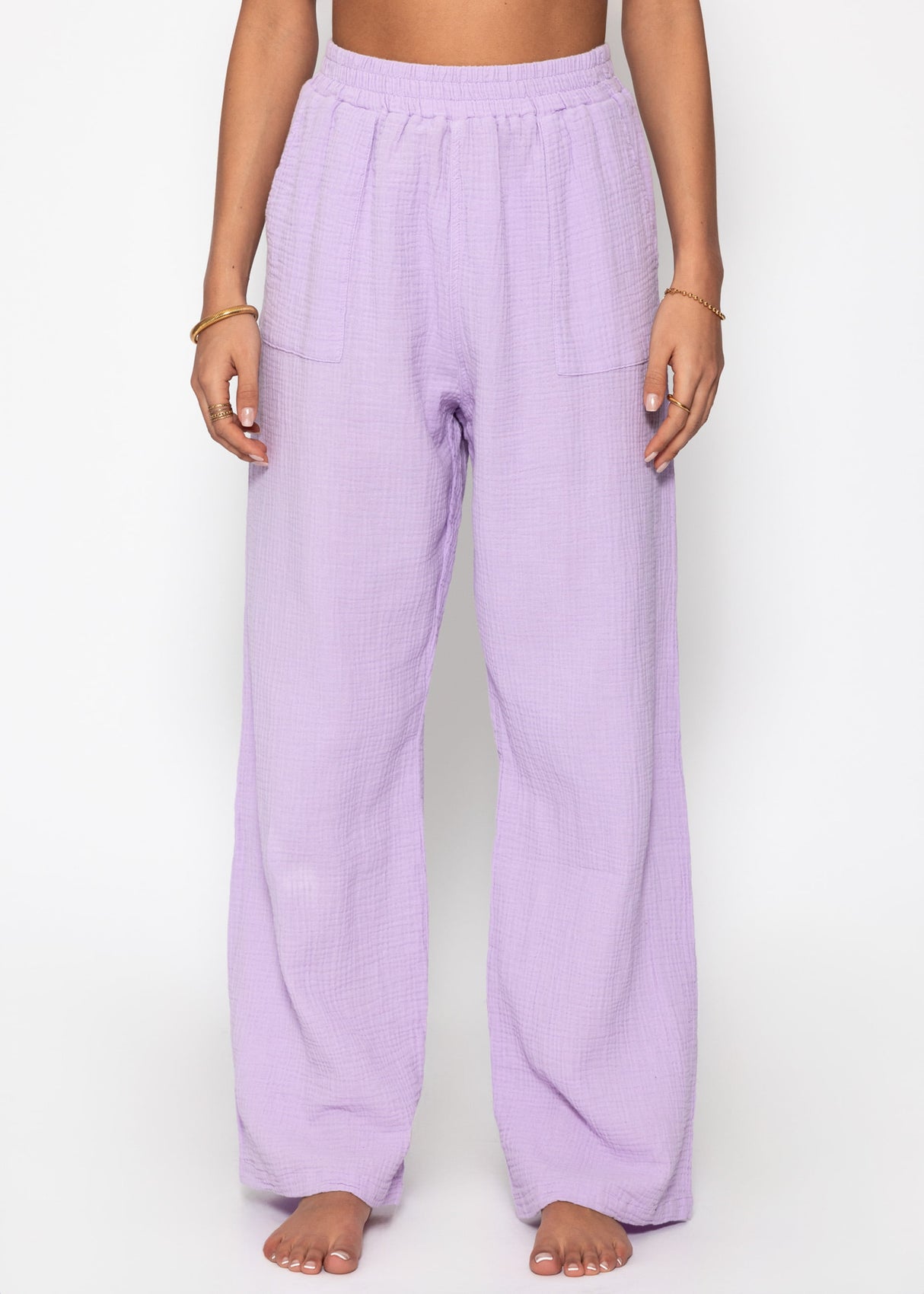 Muslin pants - lilac