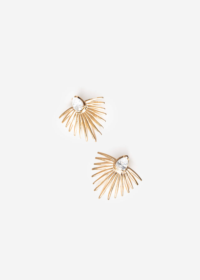 Ohrstecker mit Steinchen - gold