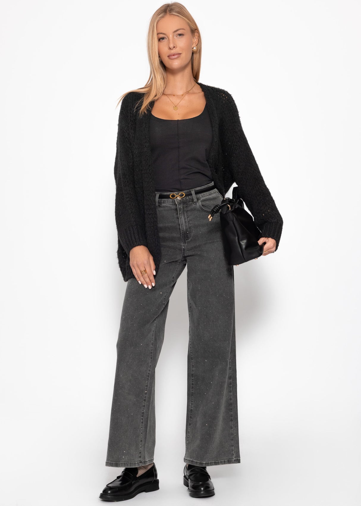 Oversize Cardigan - schwarz