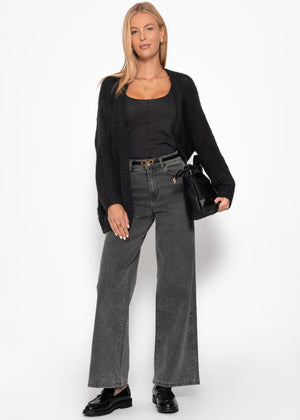 Oversize Cardigan - schwarz