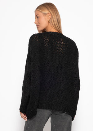 Oversize Cardigan - schwarz