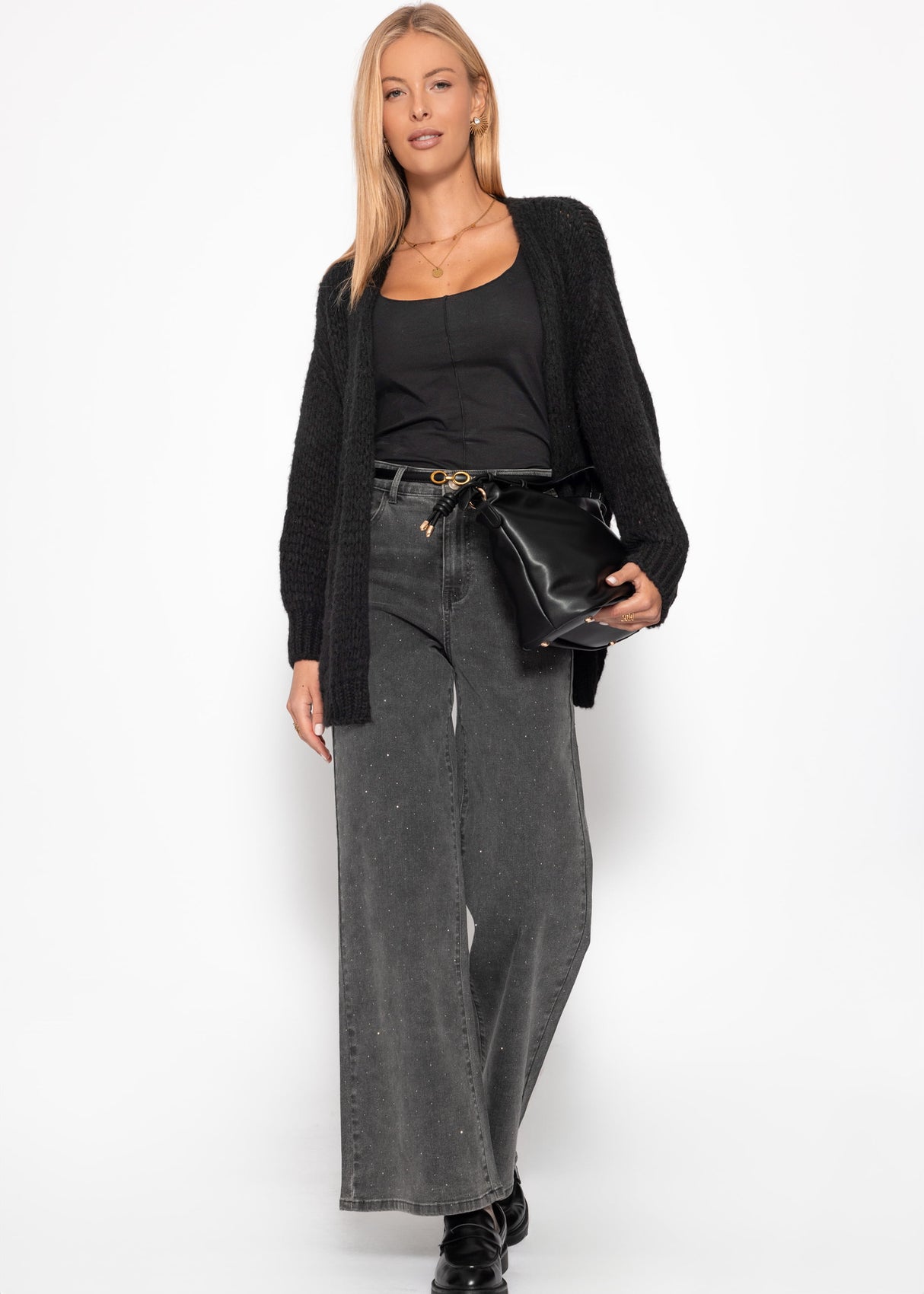 Oversize Cardigan - schwarz