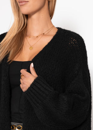 Oversize Cardigan - schwarz