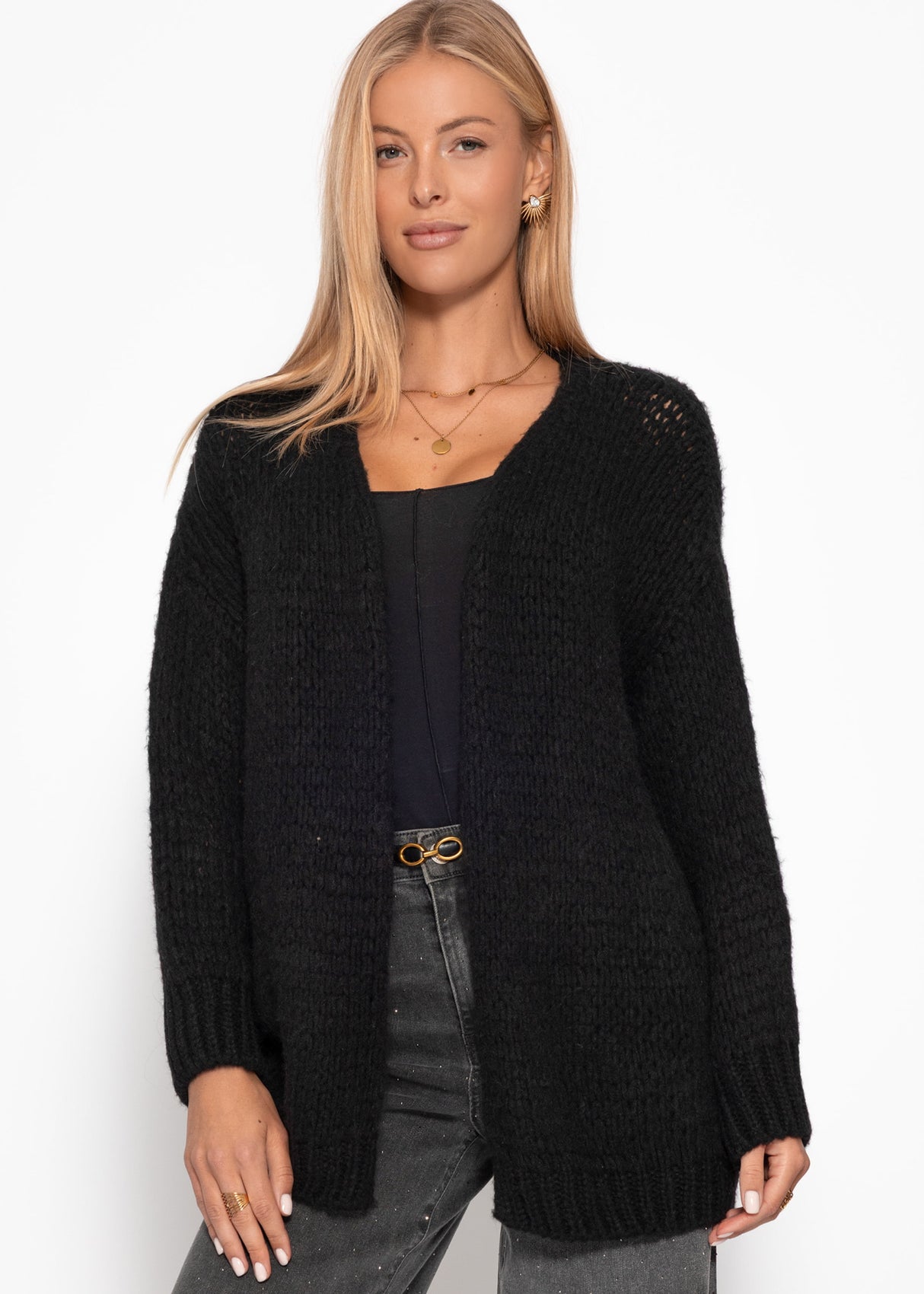 Oversize Cardigan - schwarz