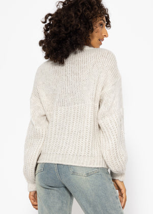 Pullover mit Struktur - beige