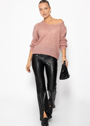 V-neck sweater - dusty pink