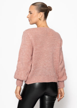 V-neck sweater - dusty pink