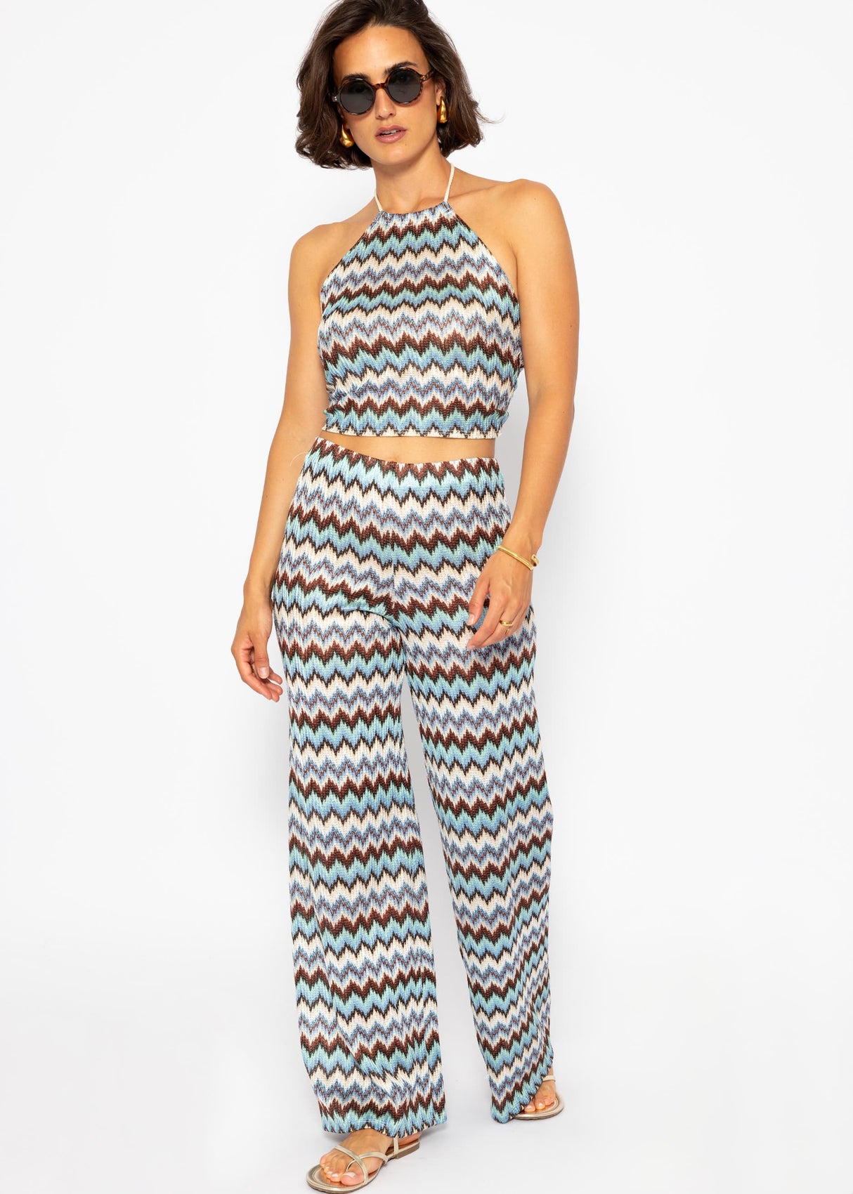 Backless top - blue