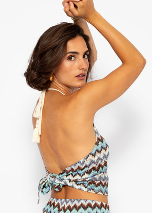 Backless top - blue