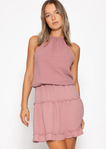 Shoulder -free Musselin Top - Altrosa
