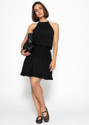 Shoulder -free Musselin Top - Black