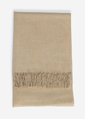 Soft scarf with cashmere - beige
