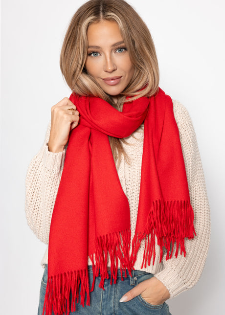 Softer Schal mit Kaschmir - rot
