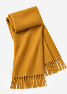Soft scarf with cashmere - mustard yellow