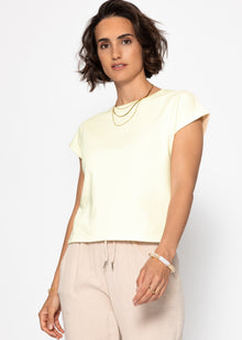 Sweatshirt mit Rückendetail - buttergelb