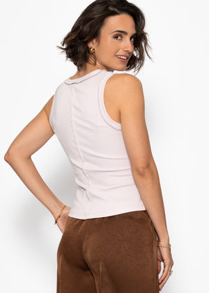 Tank Top mit Außennähten- flieder