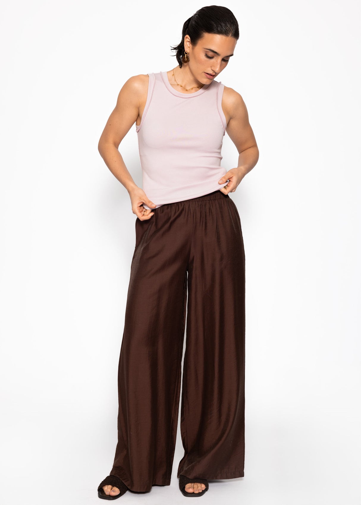 Tank Top mit Außennähten - flieder